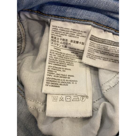 Levis 721 Jeans Womens Tag 30x28 Actual 27x27 Blue High Rise Skinny Western Y2K - Picture 7 of 15